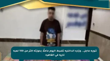 تنويه عاجل.. وزارة الداخلية تضبط اليوم عاملًا بحوزته أكثر من 100 لعبة نارية في القاهرة